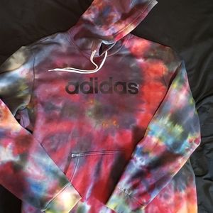 Tie dye Adidas hoodie